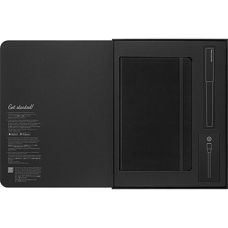 Zestaw MOLESKINE, notes L w linie + długopis, Smart Writing Set3, czarny