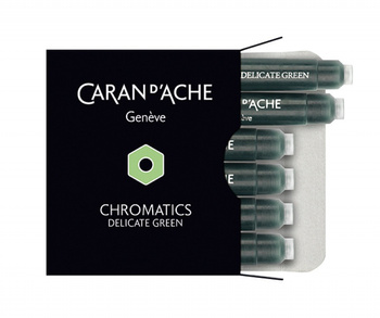 Naboje CARAN D'ACHE Chromatics Delicate Green, 6szt., jasnozielone