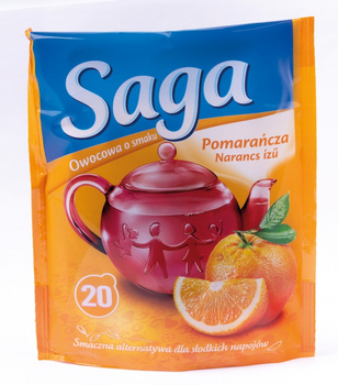 Herbata SAGA, pomarańczowa, 20 torebek
