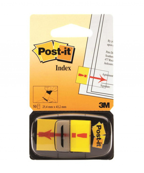 Zakładki indeksujące POST-IT® z nadrukiem „wykrzyknik” (680-33), PP, 25,4x43,2mm, 50 kart.