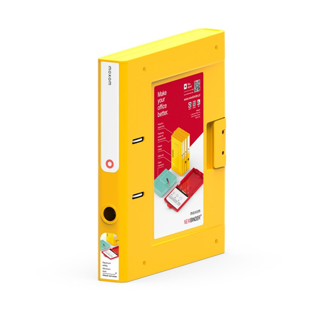 Segregator NEW BINDER MOXOM, plastikowy, A4/50mm,żółty
