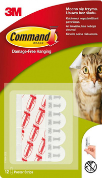 Paski wymienne do haczyków wielokrotnego użytku COMMAND™ (17024 PL), 12 szt.