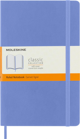Notes MOLESKINE Classic L (13x21 cm) w linie, miękka oprawa, hydrangea blue, 192 strony, niebieski