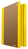 Teczka z gumką DONAU Life, Karton, A4, 500gsm, 3-skrz., żółty