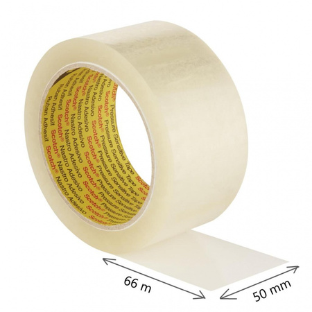 Taśma pakowa do wysyłek SCOTCH® Hot-melt (371), 50mm, 66m, transparentna