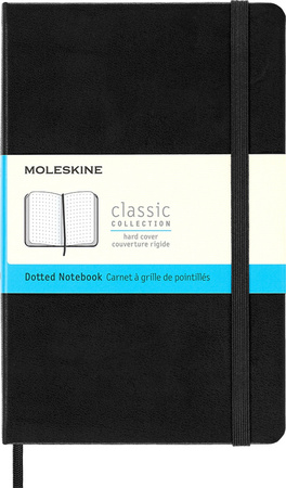 Notes MOLESKINE Classic M, 11,5x18 cm, w kropki, twarda oprawa, 208 stron, czarny