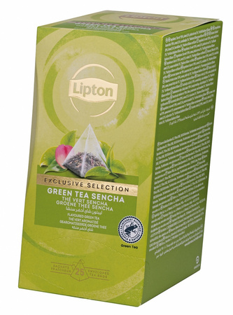 Herbata LIPTON, piramidki, Exclusive Selection, zielona sencha, 25 torebek