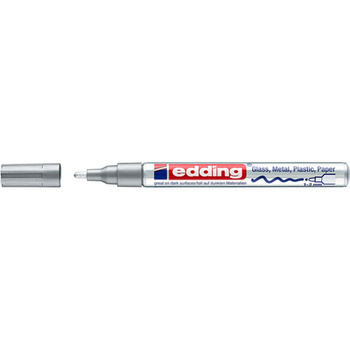 Marker olejowy połyskujący e-751 EDDING, 1-2 mm, srebrny