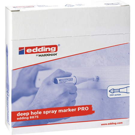Marker w spreju e-8875 PRO EDDING, do głębokich otworów, składane pudełko, zielony neon