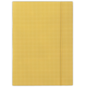 Teczka z gumką DONAU, karton, A4, 400gsm, 3-skrz., pomarańczowa w kratę