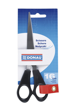 Nożyczki biurowe DONAU, klasyczne, 16cm, czarne