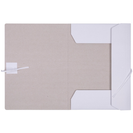 Teczka wiązana OFFICE PRODUCTS Premium, karton, A4, 350gsm, 3-skrz., biała
