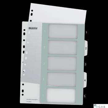 Przekładki plastikowe do nadruku tekstu na kartę, Leitz WOW, 15, biało-czarne 12130000