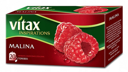 Herbata VITAX INSPIRATIONS, malinowa, 20 torebek