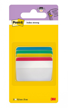 Zakładki indeksujące POST-IT® do archiwizacji (686-A1), PP, wygięte, 50,8x38,1mm, 4x6 kart., mix kolorów