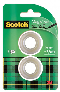 Taśma biurowa SCOTCH® Magic™ (8-1975R2), matowa, 19mm, 7,5m, 2szt.