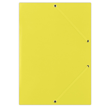 Teczka z gumką DONAU, karton, A4, 400gsm, 3-skrz., żółta
