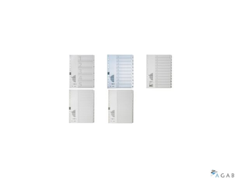 Przekładki kartonowe, 5-częściowe, 1 - 5, kol or biały P3100308 DURABLE (X)