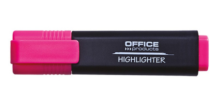 Zakreślacz fluorescencyjny OFFICE PRODUCTS, 1-5mm (linia), zawieszka, różowy