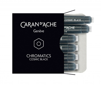Naboje CARAN D'ACHE Chromatics Cosmic Black, 6szt., czarne