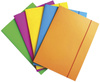 Teczka z gumką OFFICE PRODUCTS Fluo, karton/lakier, A4, 300gsm, 3-skrz., mix kolorów