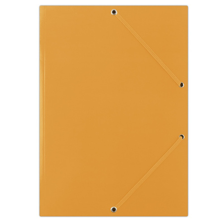 Teczka z gumką DONAU, karton, A4, 400gsm, 3-skrz., pomarańczowa