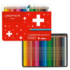 Kredki CARAN D'ACHE Swisscolor Aquarelle, z efektem akwareli, sześciokątne, 30szt., mix kolorów