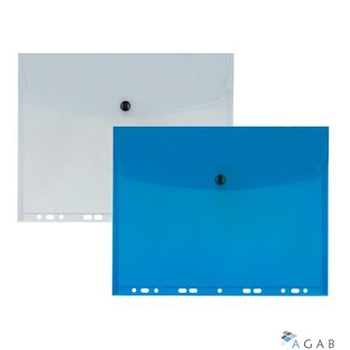 Teczka kopertowa zawieszana A4 niebieska przezroczysta TP-12-03 BIURFOL