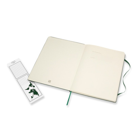 Notes MOLESKINE Classic XL (19x25cm) w kratkę, twarda oprawa, myrtle green, 192 strony, zielony