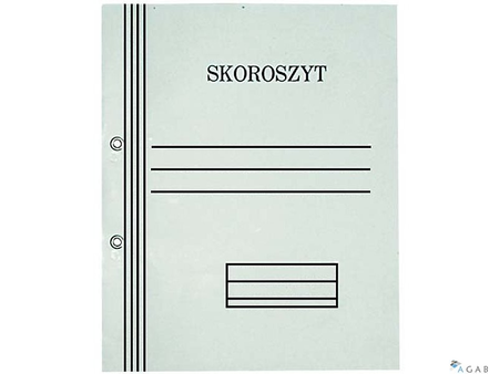 Skoroszyt oczkowy biały A4 pełny 300g KIEL-TECH jednostronnie  bielony