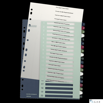 Przekładki plast. do nadruku tekstu na kartę, Leitz Style, 1-20 12390000