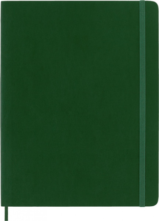 Notes MOLESKINE XL (19x25cm) w kropki, miękka oprawa, myrtle green, 192 strony, zielony