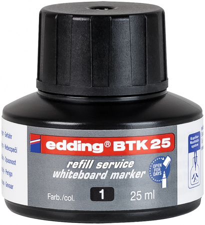 Tusz do uzupełniania markerów do tablic suchościeralnych E-BTK 25 EDDING, czarny