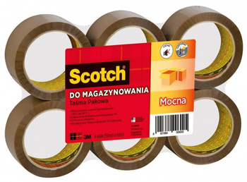 Taśma pakowa do magazynowania SCOTCH® (309 BRW), mocna, 50mm, 66m, brązowa