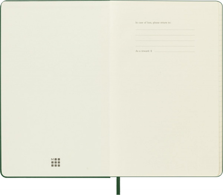 Notes MOLESKINE Classic L (13x21cm) w linie, twarda oprawa, myrtle green, 240 stron, zielony