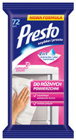 Ściereczki gospodarcze PRESTO, do różnych powierzchni, 72szt., białe