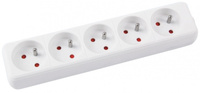 Przedłużacz OFFICE PRODUCTS, 5 gniazd, 5m, z uziemieniem, biały