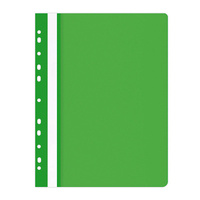 Skoroszyt OFFICE PRODUCTS, PP, A4, miękki, 100/170mikr., wpinany, zielony