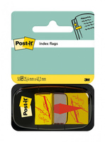 Zakładki indeksujące POST-IT® z nadrukiem „ręka+ołówek” (680-31), PP, 25,4x43,2mm, 50 kart.