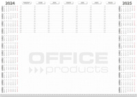 Podkładka na biurko OFFICE PRODUCTS, planer 2024/2025, biuwar 594x420mm A2 ,52k., biała