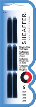 Naboje do piór SHEAFFER do serii VFM, 6szt., niebieskie
