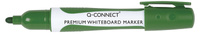 Marker do tablic Q-CONNECT Premium, gum. rękojeść, okrągły, 2-3mm (linia), zielony
