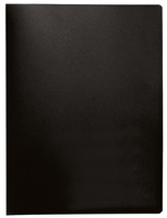 Teczka ofertowa Q-CONNECT, PP, A4, 380mikr., 40 koszulek, czarna z etykietą