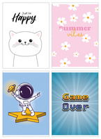 Zeszyt szkolny GIMBOO, A5, w kratkę, 16 kart., 70gsm, mix wzorów