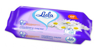 Nawilżany papier toaletowy, LULA, z ekstraktem z rumianku, 60 szt., biały papier