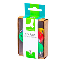 Zawieszki na klucze Q-CONNECT, 58x20mm, 6szt., mix kolorów