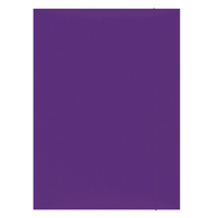 Teczka z gumką OFFICE PRODUCTS, karton, A4, 300gsm, 3-skrz., fioletowa