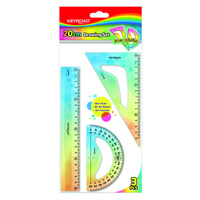 Zestaw geometryczny KEYROAD, pastel, 20 cm, 3 szt., zawieszka, mix kolorów