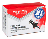 Pinezki beczułki OFFICE PRODUCTS, 100szt., mix kolorów