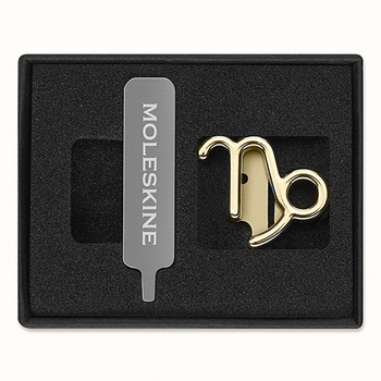 Przypinka MOLESKINE, koziorożec, złota